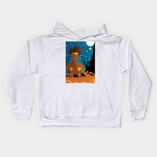 Tree Fella. Pen drawing. CARTOON Tree Person. Kids Hoodie